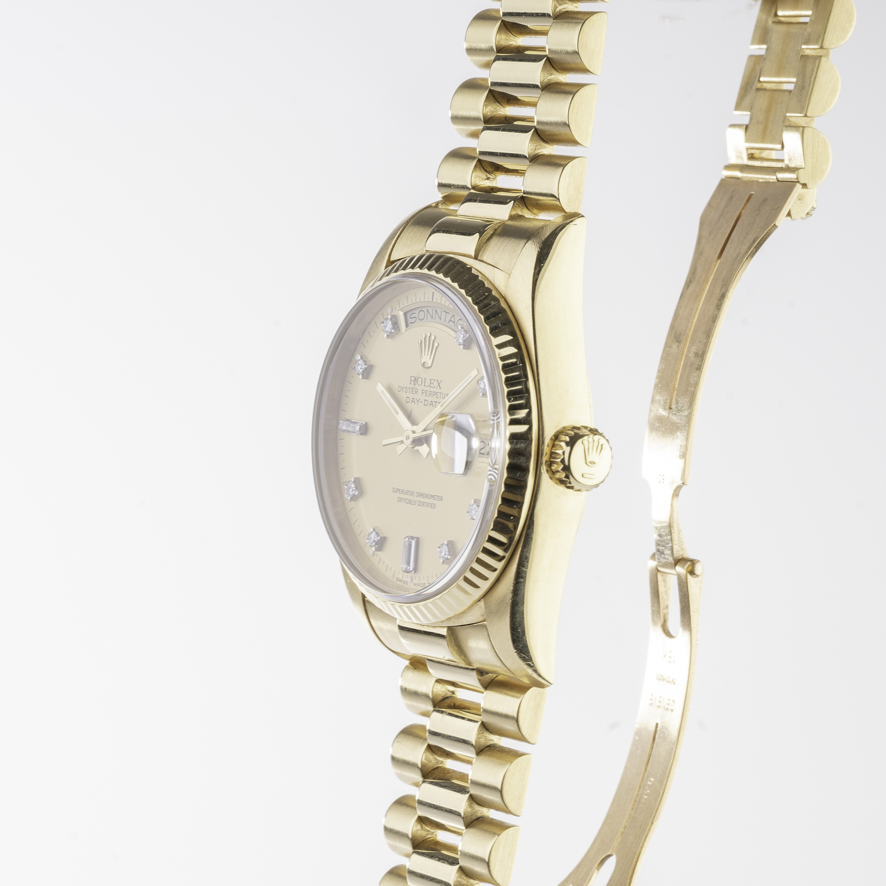 A Gentlemen's Wristwatch 'Day-Date 36' Yellow Gold with Diamonds - image 2