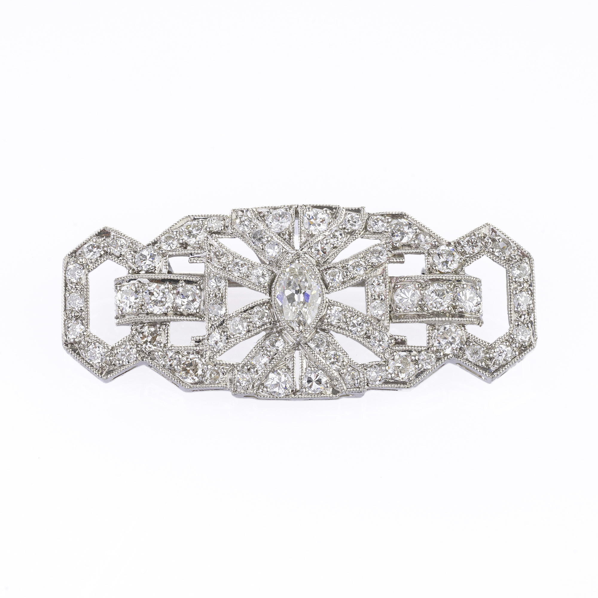 A small Art-déco Diamond Brooch