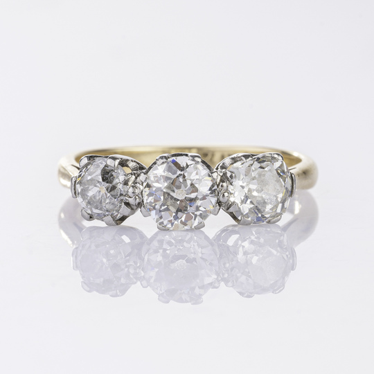 Jugendstil-Ring mit Altschliffdiamanten