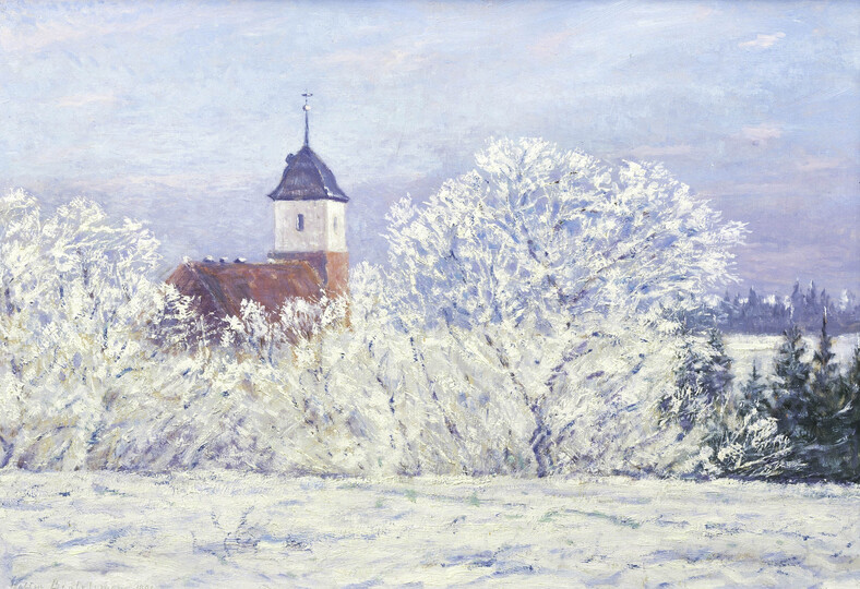 Worpswede Church in Snow