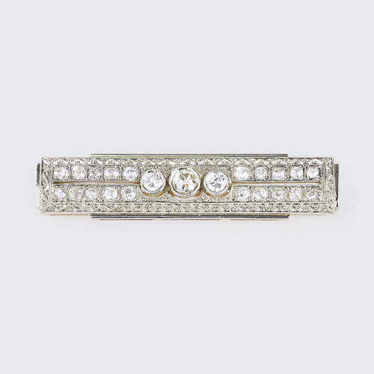 Art-déco Diamond Brooch