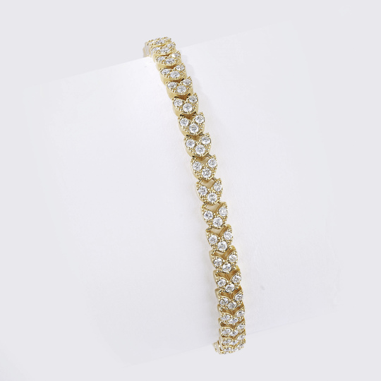 A Diamond Bracelet 'Leaves'