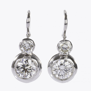 A Pair of Diamond Earrings