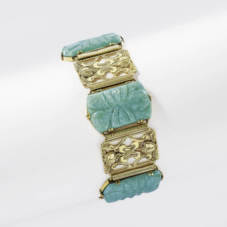 An Amazonite Bracelet with Filigrée Ornaments