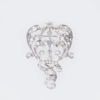 Jugendstil Diamant-Brosche