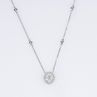 A Diamond Pendant on Necklace