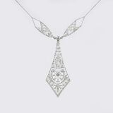 A highcarat Art-déco Diamond Necklace - image 1