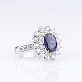 A highquality Ring with Natural Sapphire and Diamonds - image 2