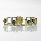 A Vintage Gold Bracelet with Tourmaline - image 1