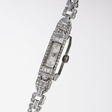 Art-déco Damen-Armbanduhr mit Diamant-Besatz - Bild 2