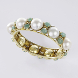 A Pearl Jadeit Bangle Bracelet - image 2