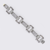 Diamant-Bergkristall Armband im Art-déco Stil - Bild 2