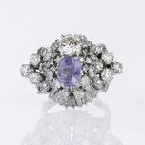 A highcarat Diamond Cocktailring with natural Ceylon Sapphire - image 1