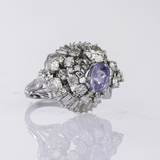 A highcarat Diamond Cocktailring with natural Ceylon Sapphire - image 2