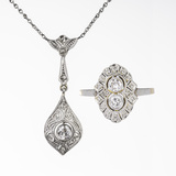 An Art-déco Diamond Jewellery Set - image 1