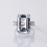 Aquamarin-Diamant-Ring - Bild 1