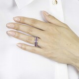 A Pink Sapphire Diamond Memory Ring - image 3