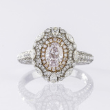 Diamant-Ring mit seltenem Fancy Pink Diamant - Bild 1