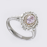 A Diamond Ring with Fancy Pink Diamond - image 2