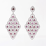 A splendid Pair of Ruby Diamond Earpendants - image 1