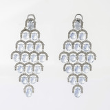 A Pair of Aquamarine Diamond Earpendants 'Cascades' - image 1