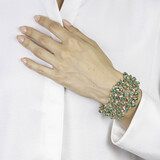 A highcarat Emerald Diamond Bracelet 'splendeur de couleurs' - image 4