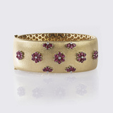 A Ruby Diamond Bangle Bracelet - image 1