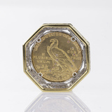 A Diamond Pendant with Coin 'Five Dollar Half Eagle Indian Head' - image 2