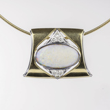 An Opal Diamond Pendant