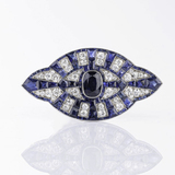 An excellent Art-déco Brooch with natural Sapphire - image 1