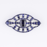 An excellent Art-déco Brooch with natural Sapphire - image 2