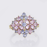 A flowershaped Pink Sapphire Cocktailring - image 1