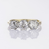 An Art Nouveau Ring with Old Cut Diamonds - image 1