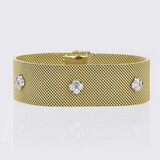 A Milanaise Gold Bracelet with Diamonds - image 1