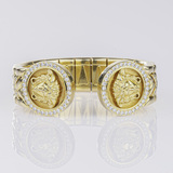 A Gold Bangle with Diamonds 'Medusa' - image 1