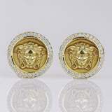 A Pair of Gold Earrings with Diamonds 'Medusa' - image 1