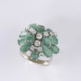 Emeral Diamond Cocktail Ring - image 3