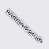 An extraordinary Art-déco Diamond Sapphire Bracelet - image 2