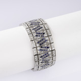 An extraordinary Art-déco Diamond Sapphire Bracelet - image 3