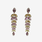 A colourful Pair of Tourmaline Diamond Earpendants - image 1