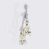 A fine Pair of highcarat Diamond Earpendants - image 1