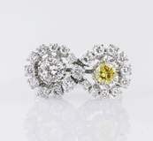 A 'Toi-et-Moi Ring with bicolour Diamonds - image 1