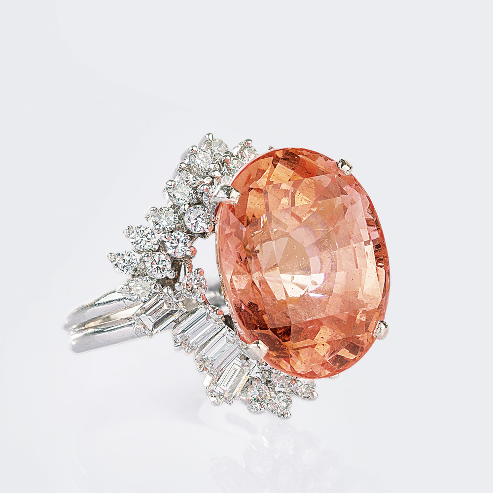 Äußerst seltener, hochkarätiger und natürlicher Padparadscha Saphir-Ring - Bild 2