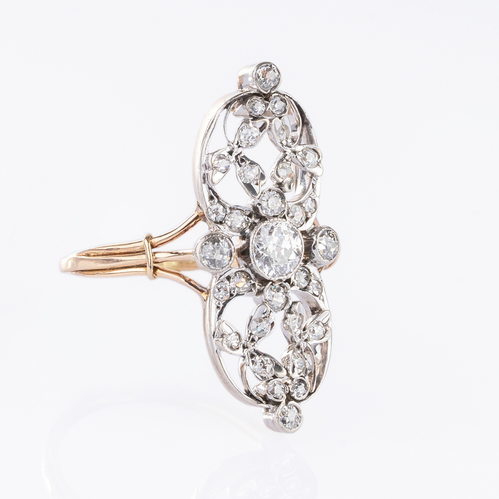 Jugendstil Diamant-Ring - Bild 2