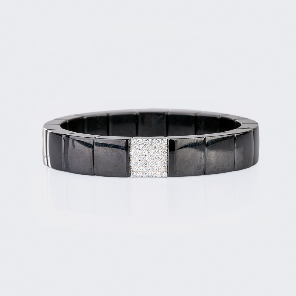 Keramik-Flexiarmband mit Brillanten