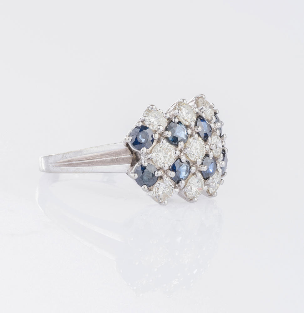 Vintage Diamant-Saphir Ring - Bild 2