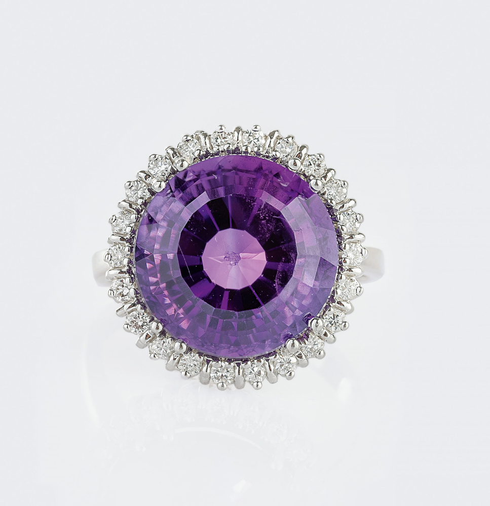 Großer Amethyst-Cocktailring