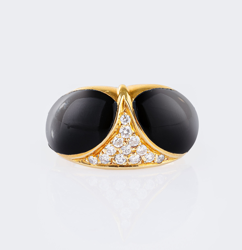 Brillant-Onyx Ring