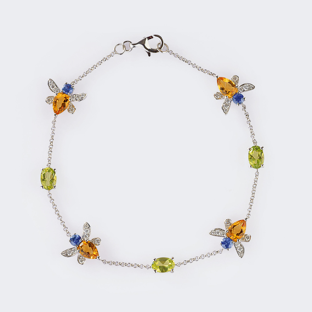 Zierliches Edelstein-Armband 'Bienen'