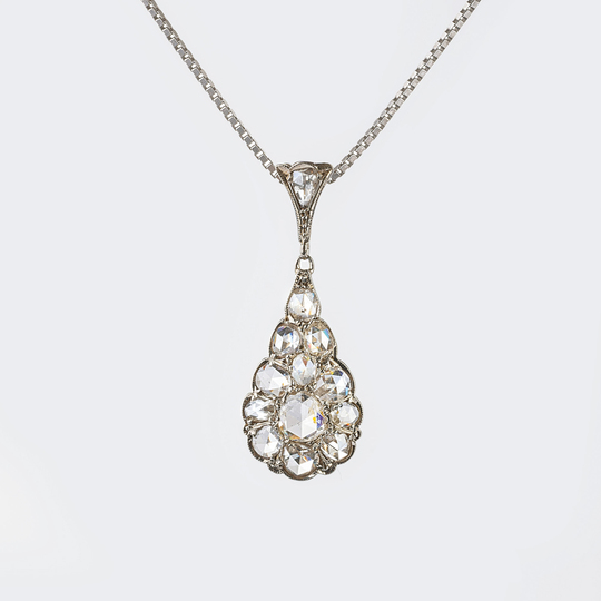 Art Nouveau Rosediamond Pendant